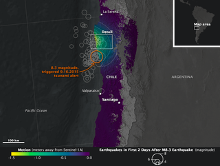 Illustration for article titled Parts of Chile Moved More Than a Meter in the Illapel Earthquake
